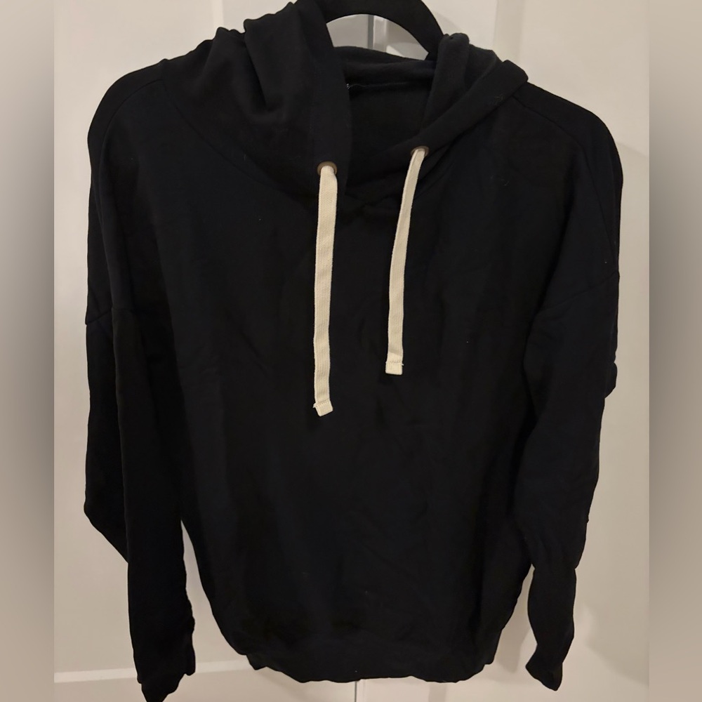 Buffalo David Bitton Black Hoodie with White Accents